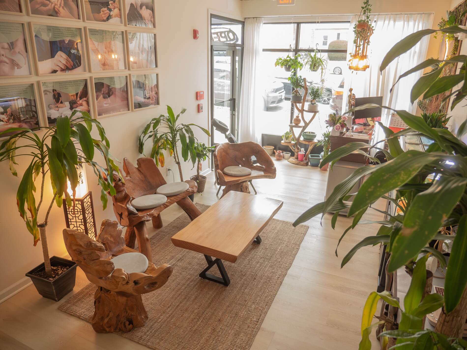 The reception area at the Havertown studio